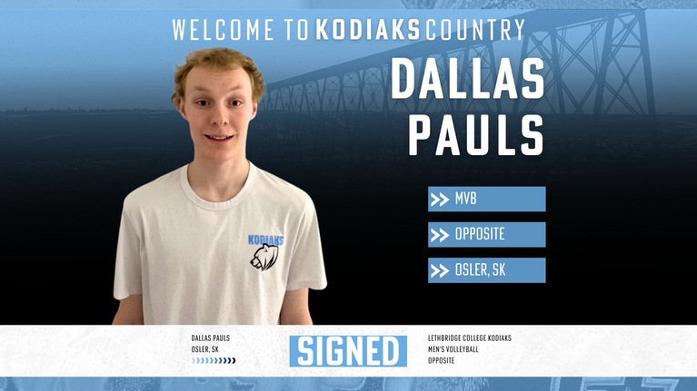 Kodiaks men’s volleyball signs opposite Dallas Pauls